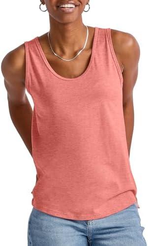 Hanes Women's Originals Tri-Blend Tank Top, Lightweight Sleeveless Shirt For Women, Plus Size Available