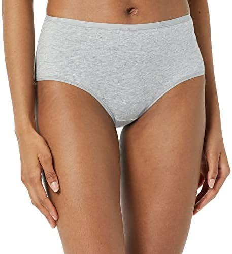 Amazon Essentials Women's Cotton Midi Brief Underwear (Available in Plus Size), Pack of 6