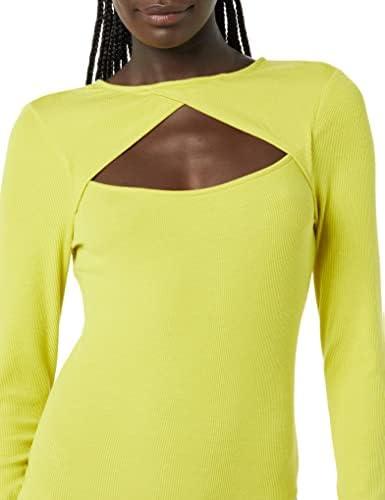 Amazon Essentials Women's Fine Rib Long Sleeve Cutout Bodysuit (Previously Daily Ritual)