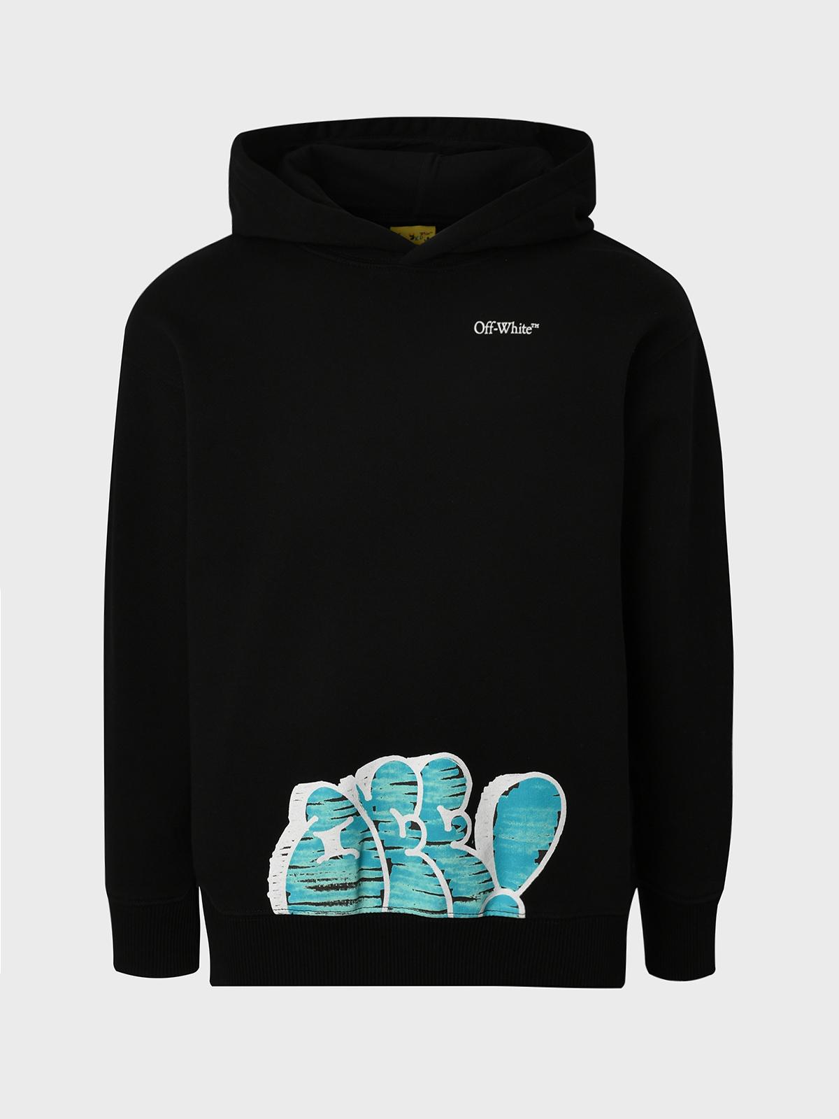 Off-White | Толстовка-худи с принтом граффити Off-White
