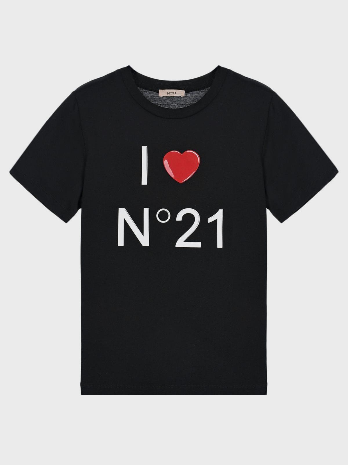N21 | Черная футболка с принтом "I Love N21"