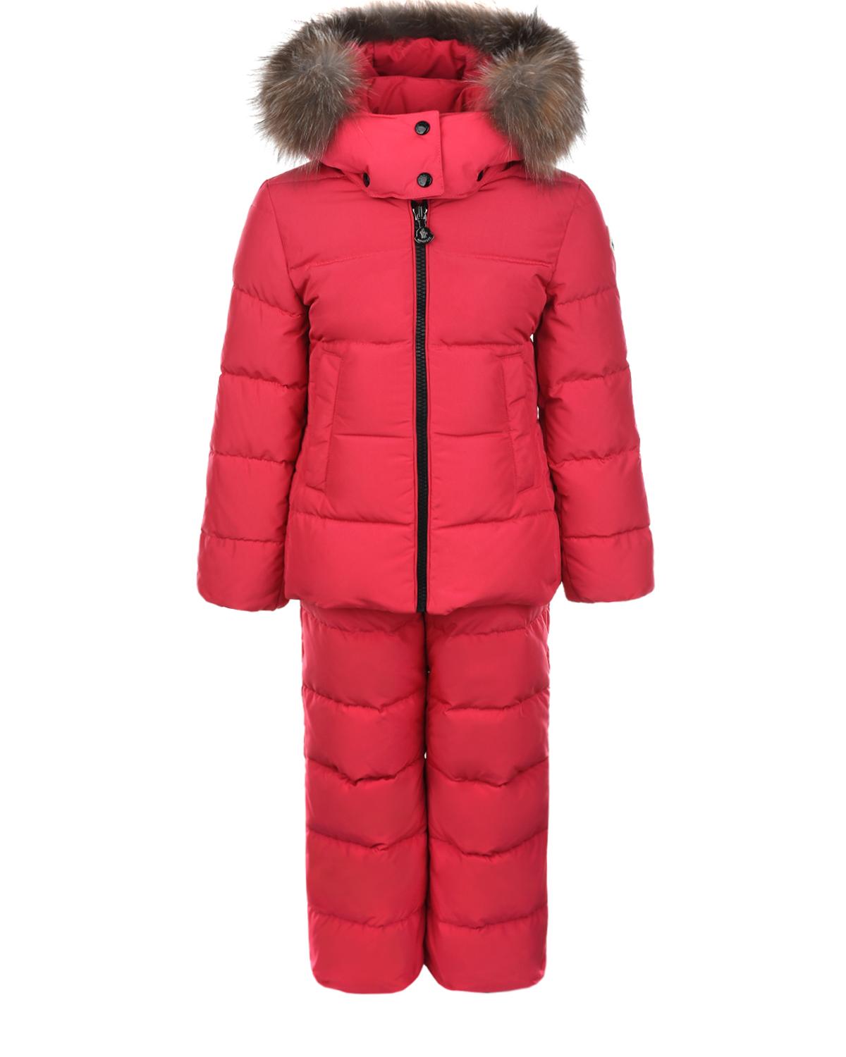 Зимний комплект цвета фуксии Moncler