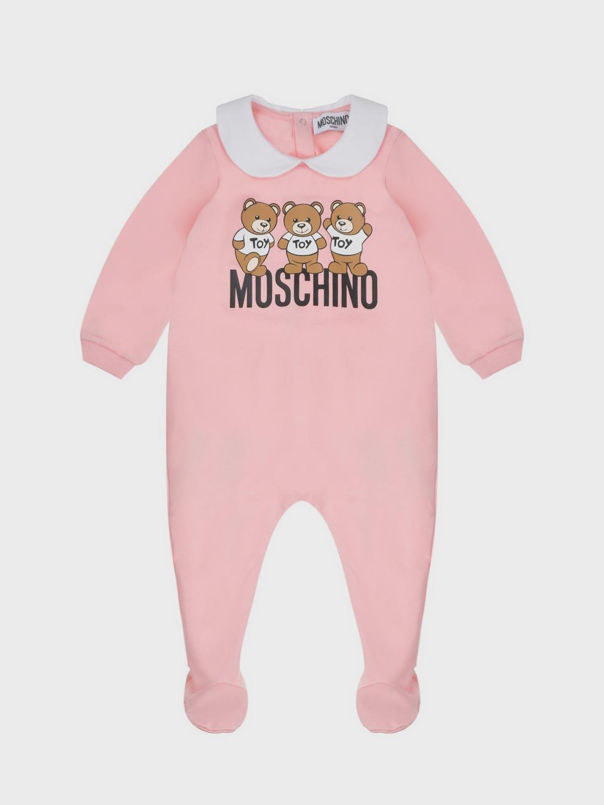 Moschino | Розовый комбинезон с принтом "Мишки" Moschino