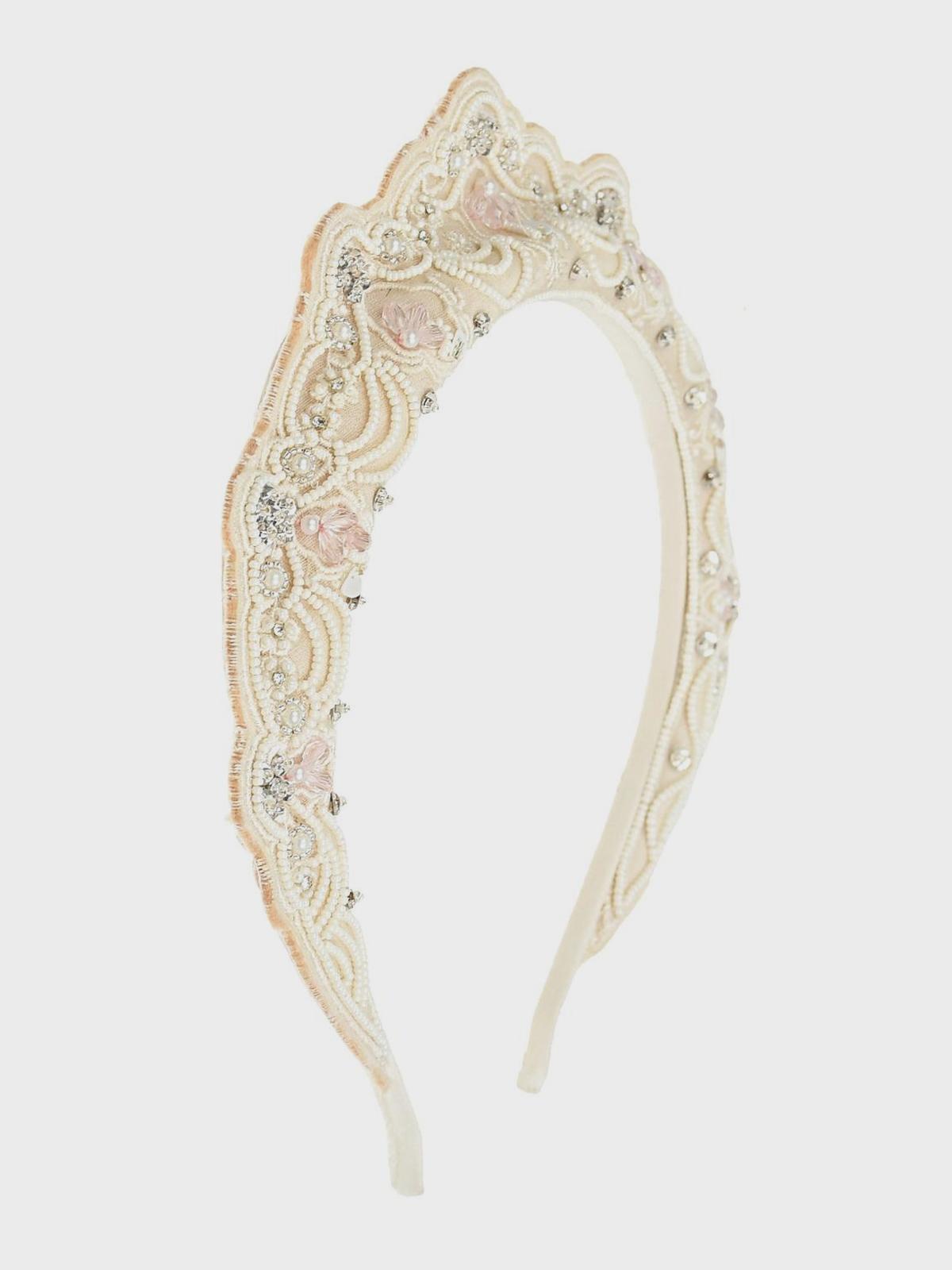 Maison Ava | Ободок с вышивкой бисером и камнями  Maison Ava