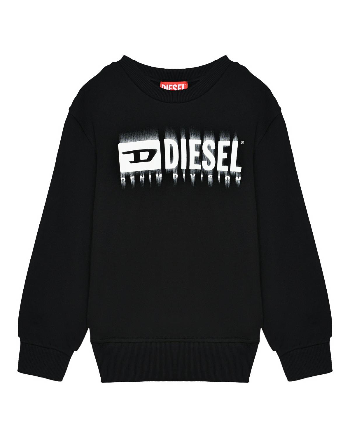 Свитшот с лого, черный Diesel