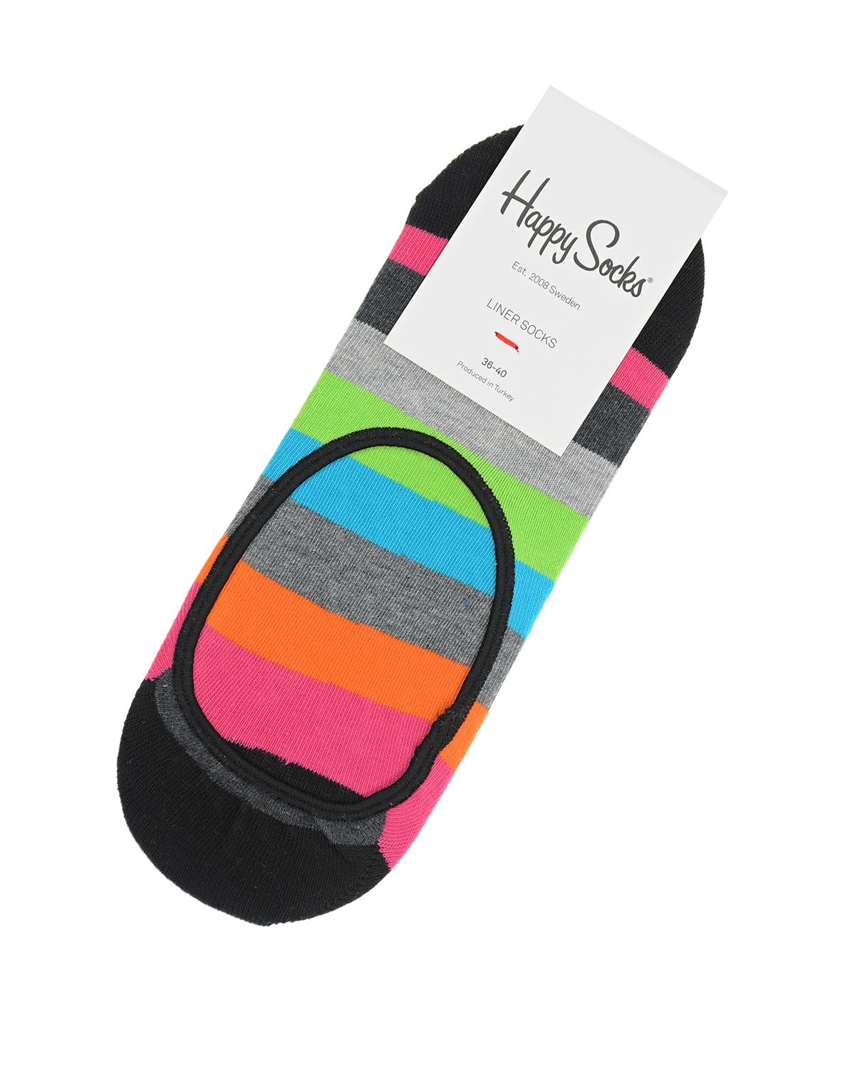 Следки в разноцветную полоску Happy Socks