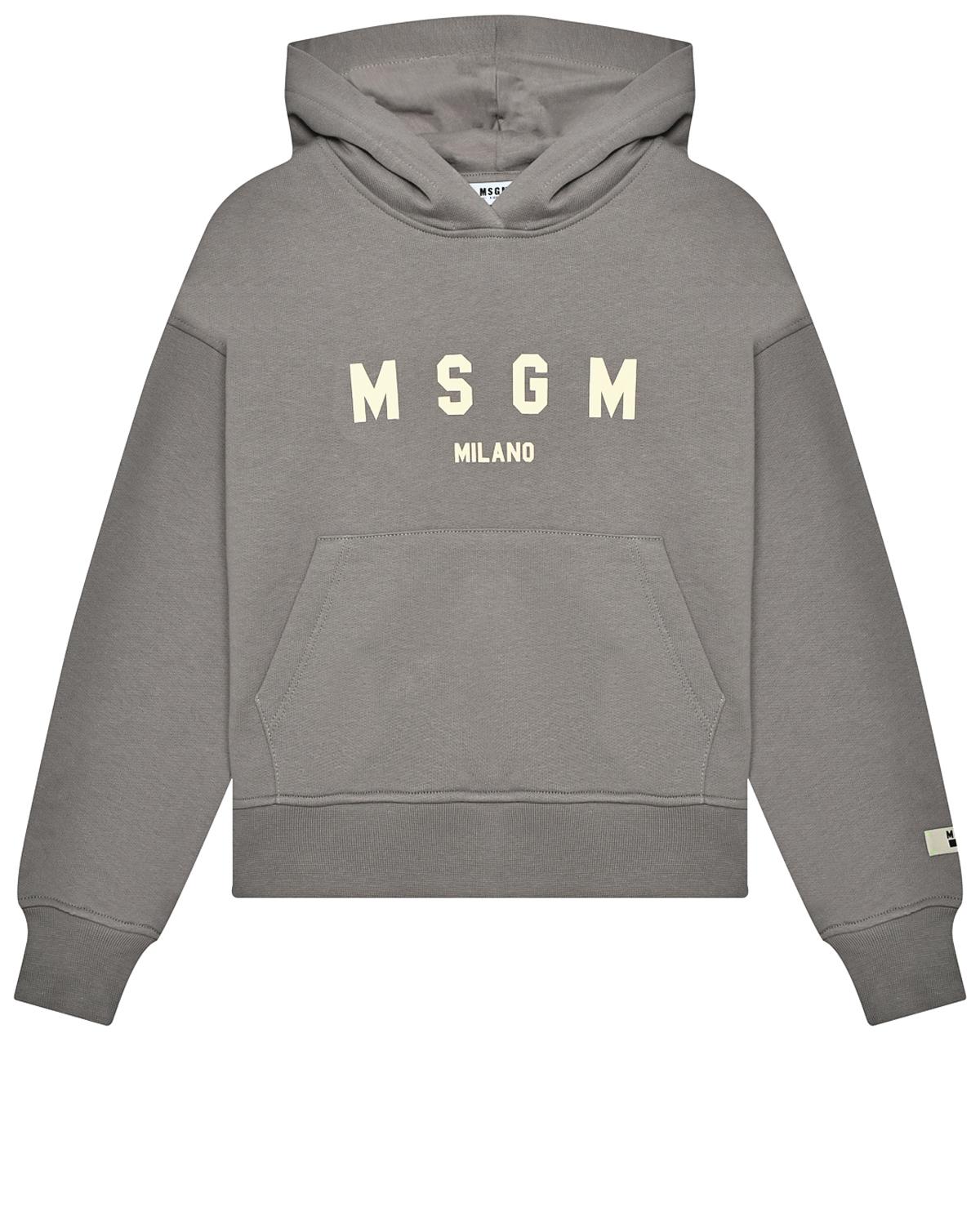 Толстовка-худи с белым лого MSGM