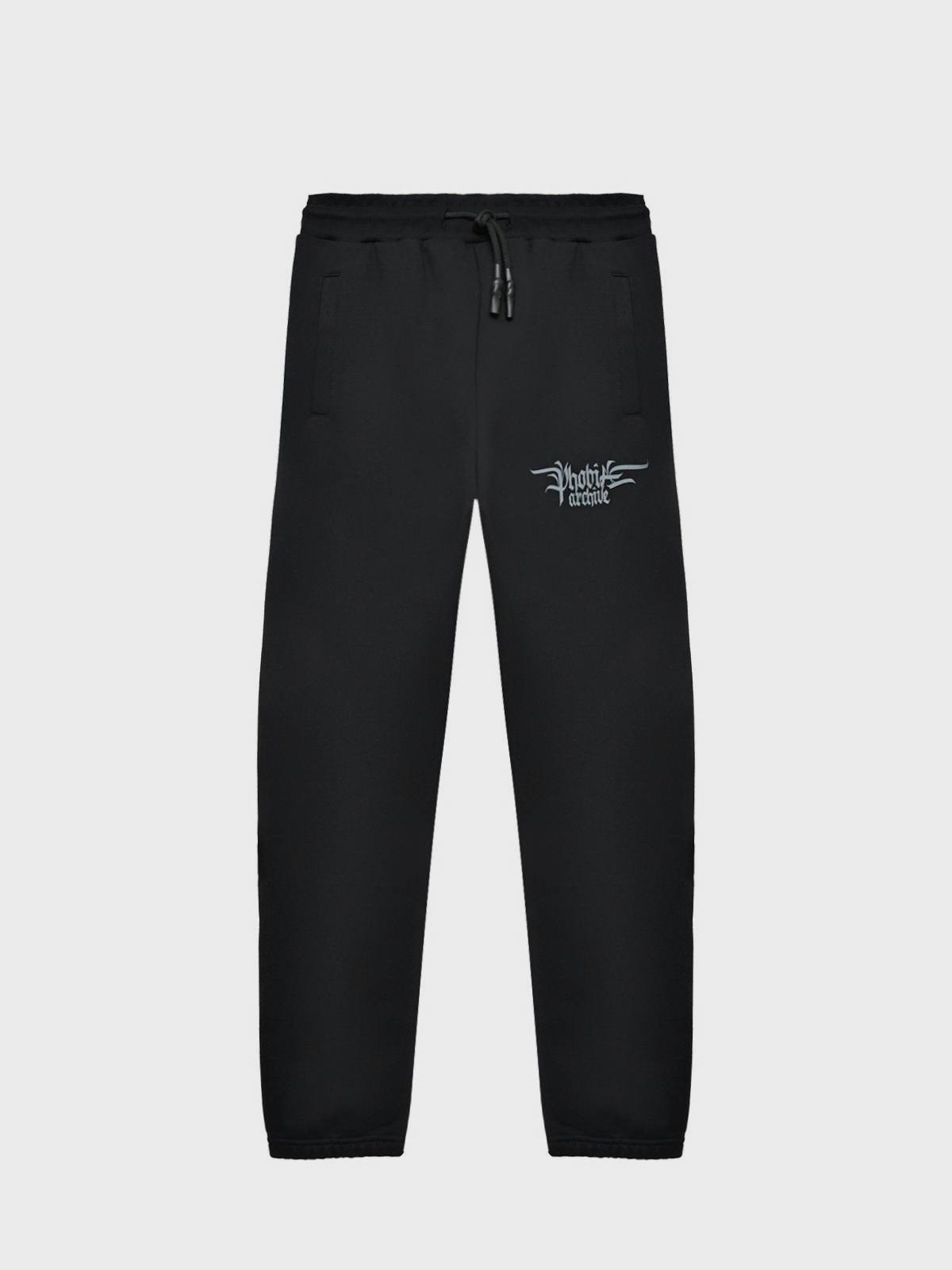 Phobia Archive | Спортивные брюки с лого, черные Phobia Archive
