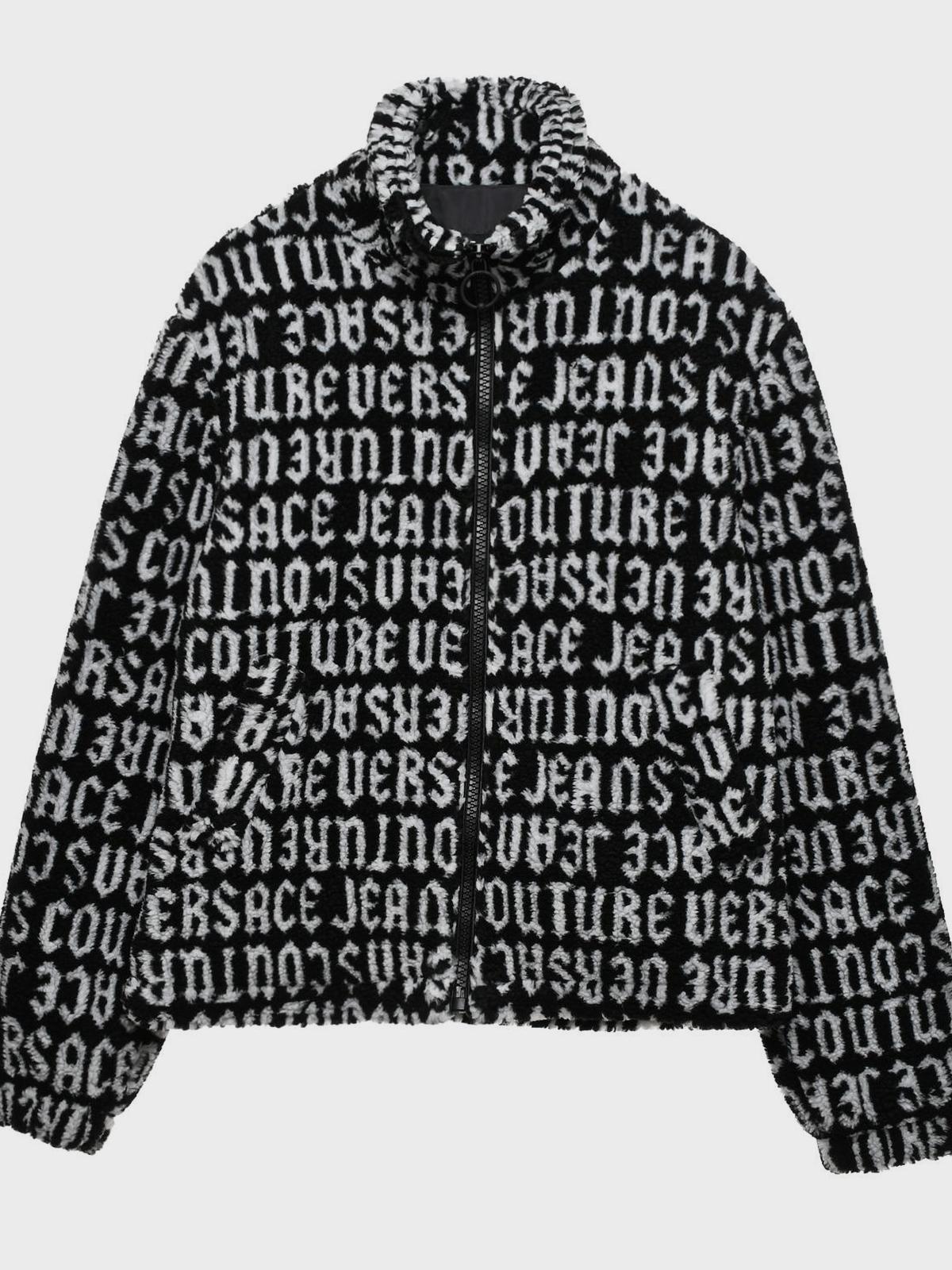 Versace Jeans Couture | Куртка чебурашка, черно-белая Versace Jeans Couture