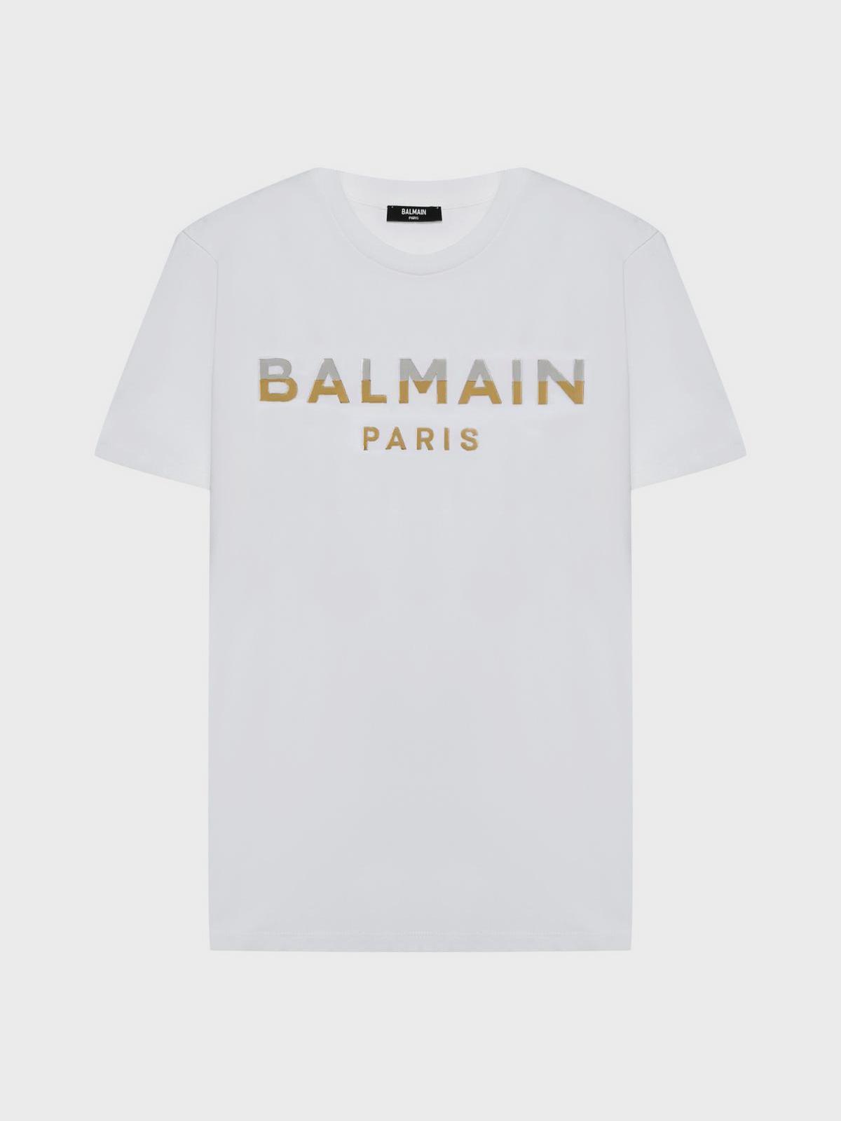 Balmain | Футболка с лого, белая Balmain