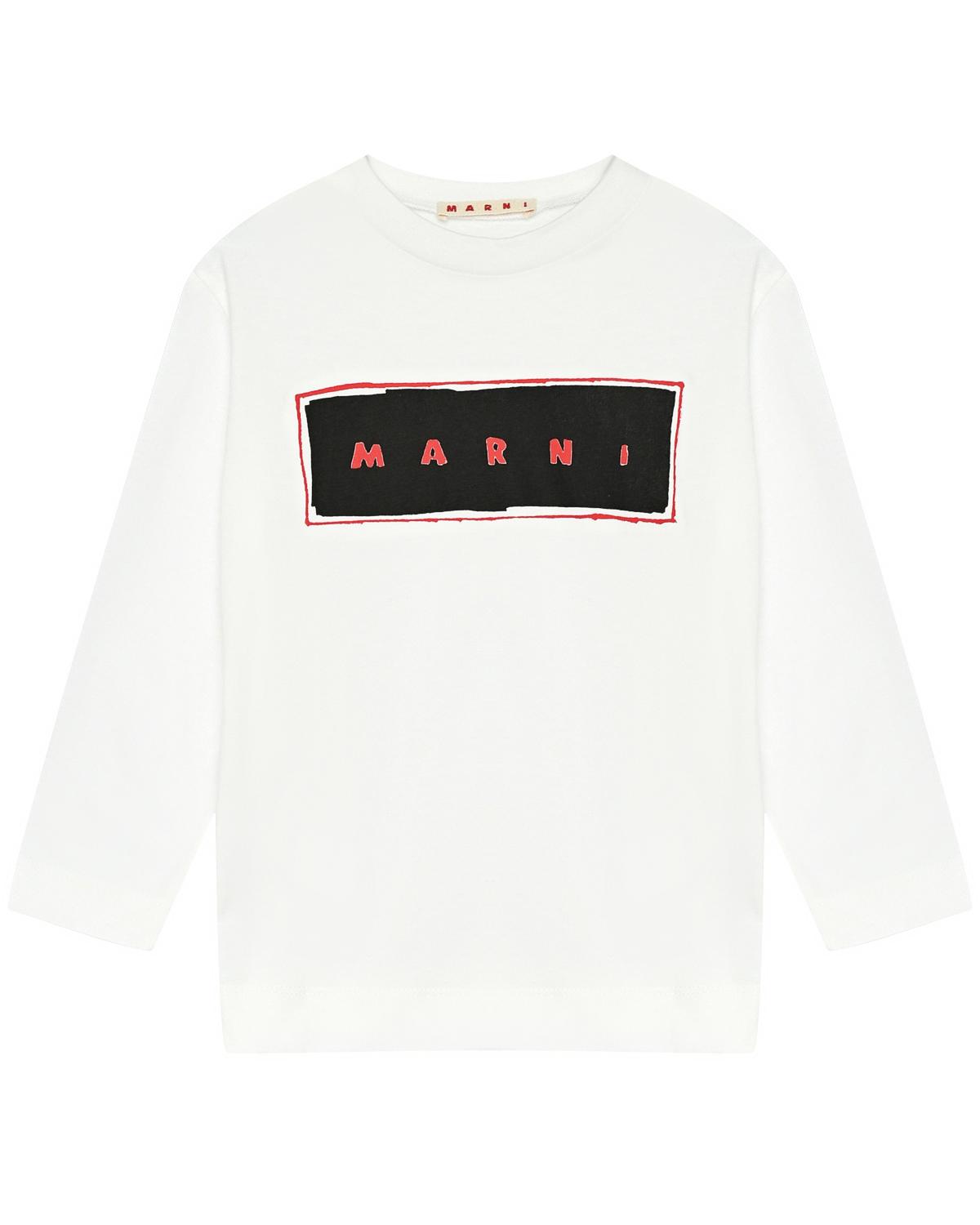 Толстовка с логотипом, белая MARNI