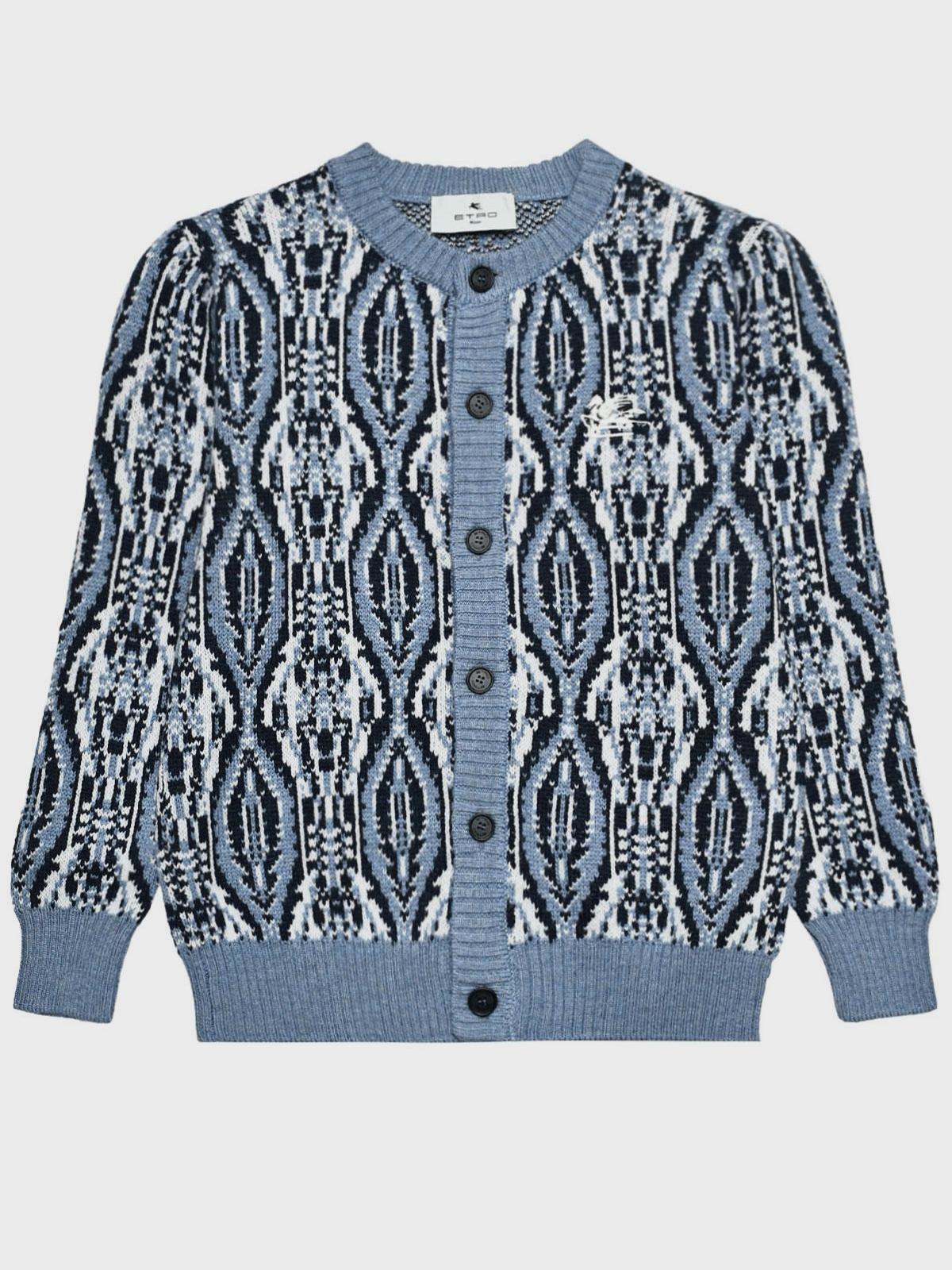 Etro | Кардиган с узором "ромбы", голубой Etro