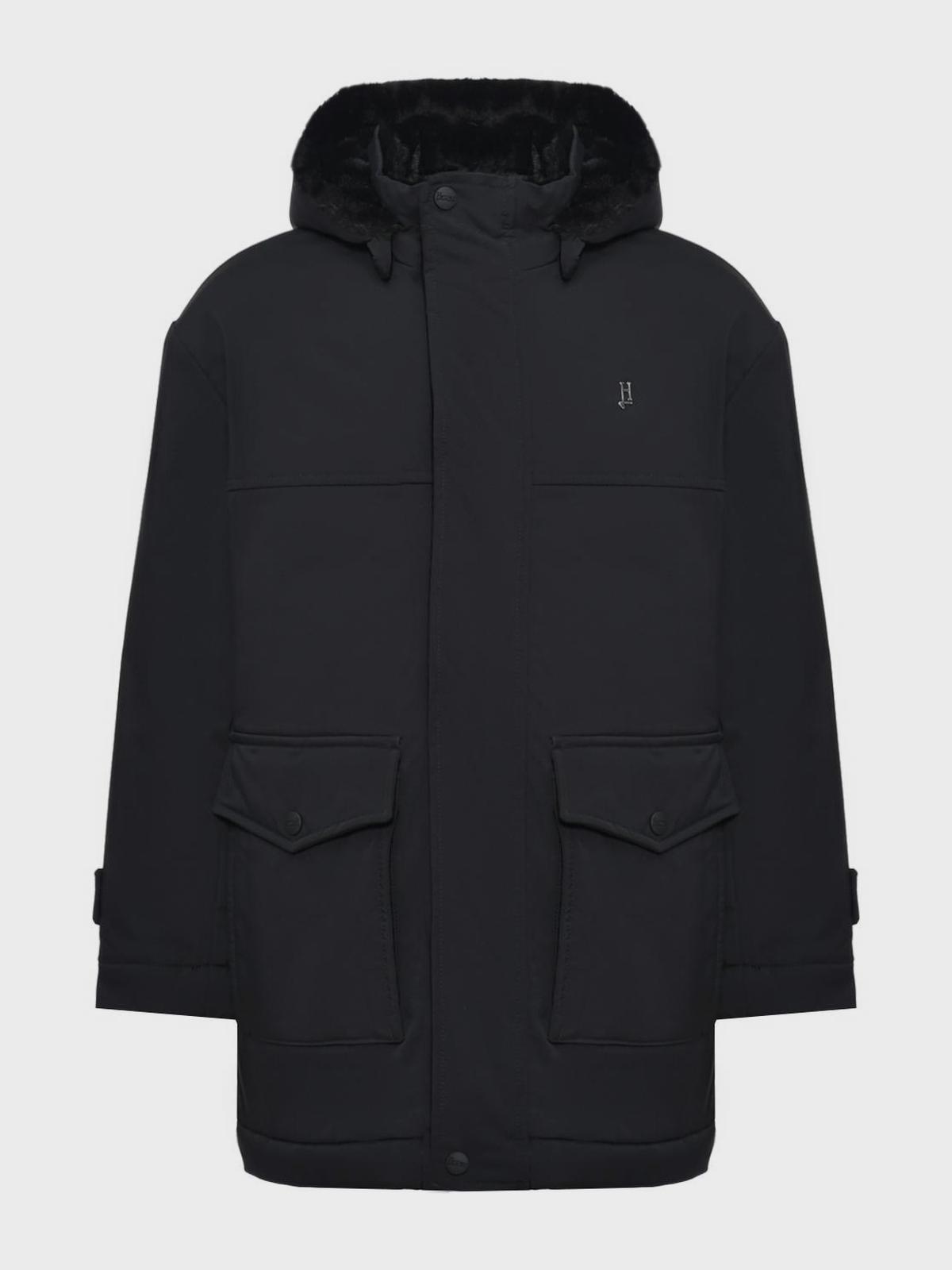 Herno | Куртка с мехом, черная Herno