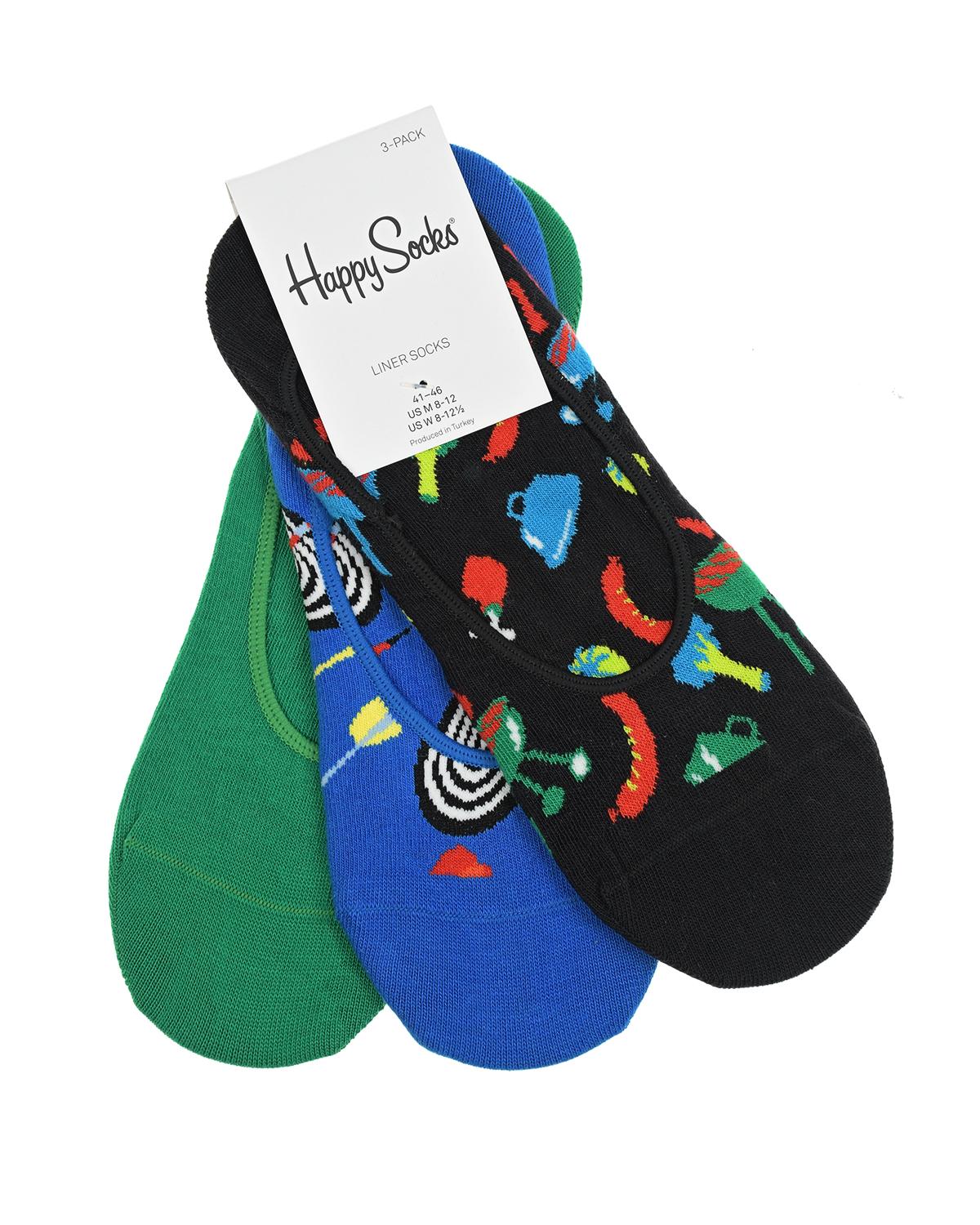 Следки, комплект 3 пары Happy Socks