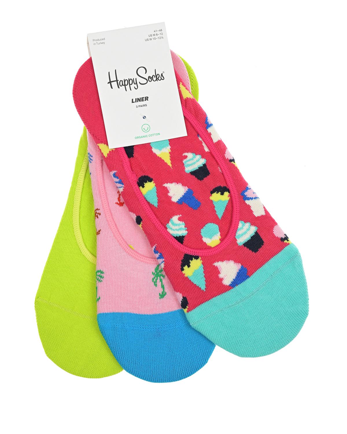 Следки, комплект 3 пары Happy Socks