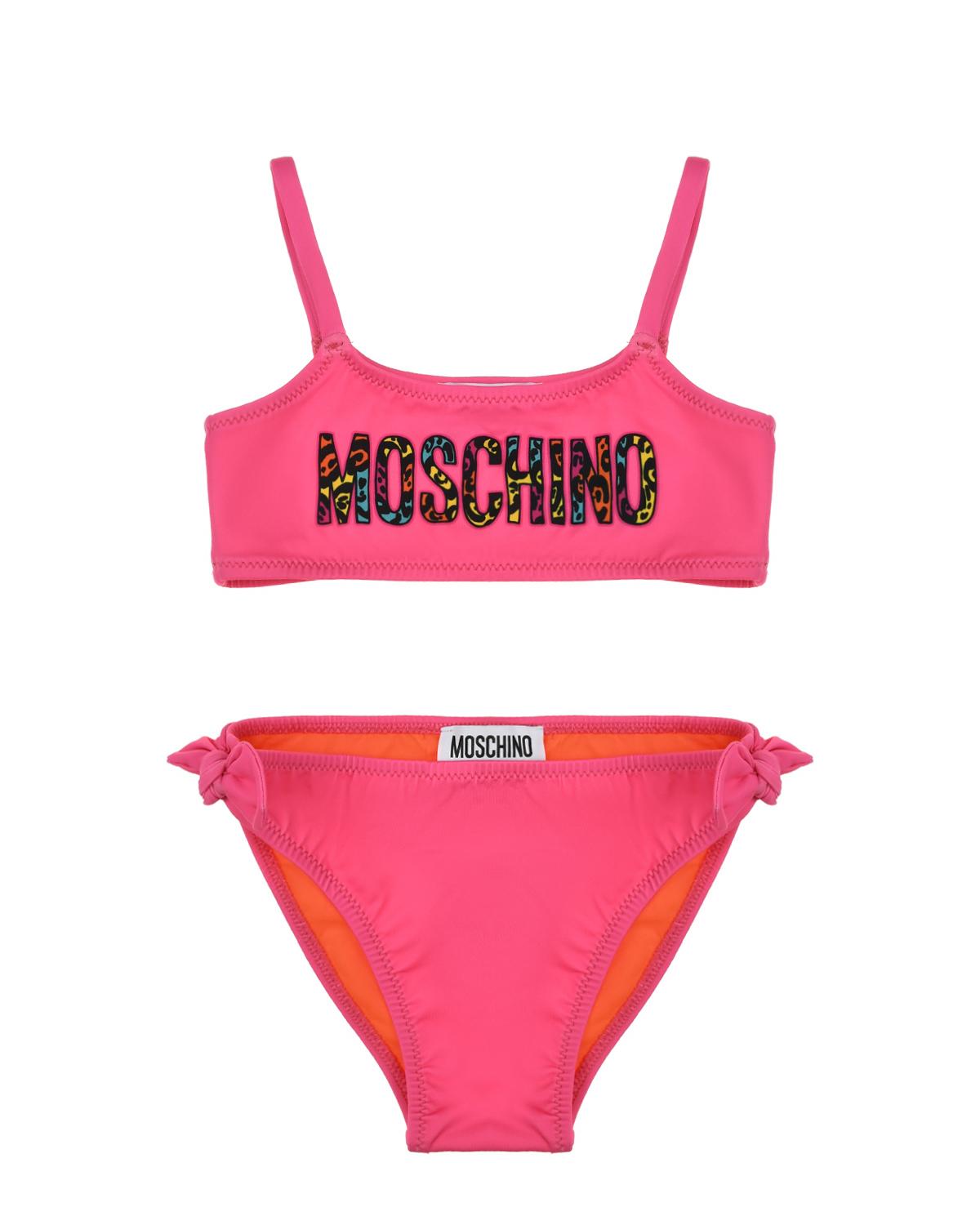 Купальник с леопардовым лого Moschino