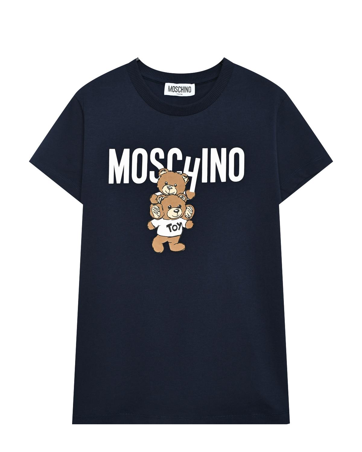 Футболка с принтом "медвежонок" Moschino