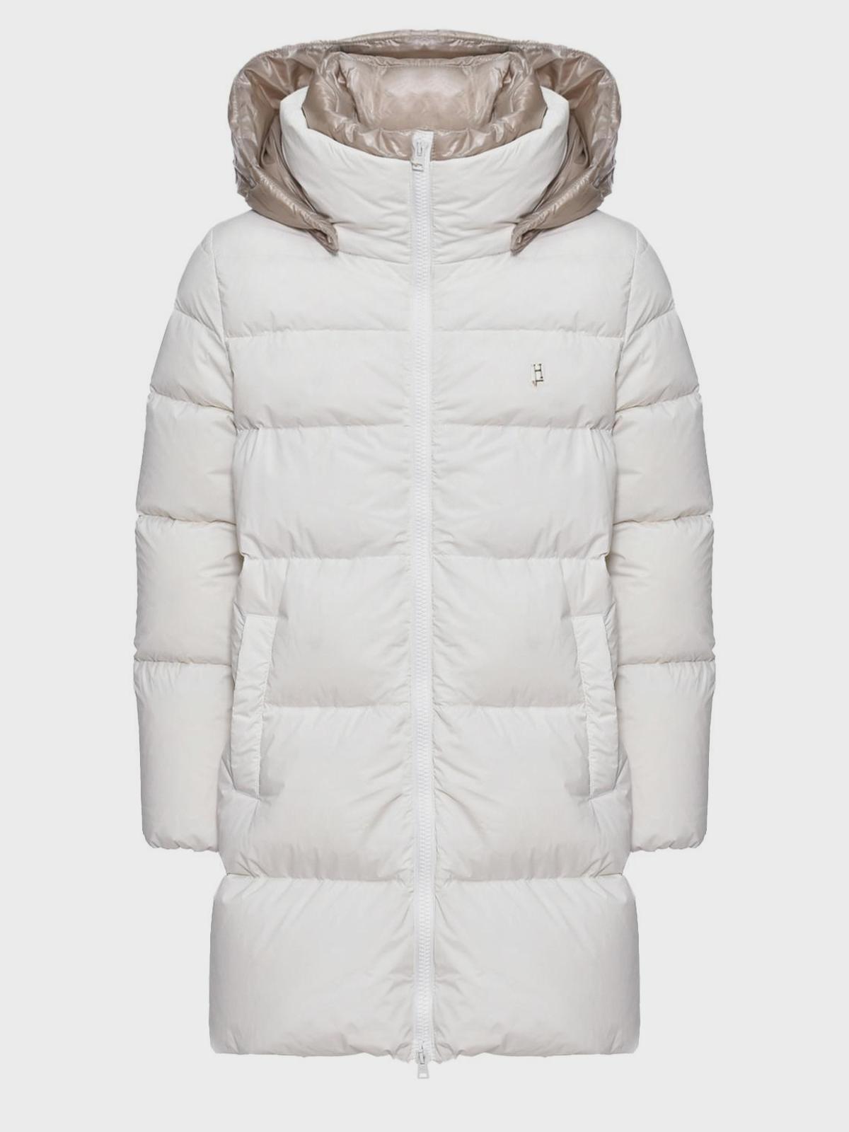 Herno | Пальто с бежевым капюшоном Herno