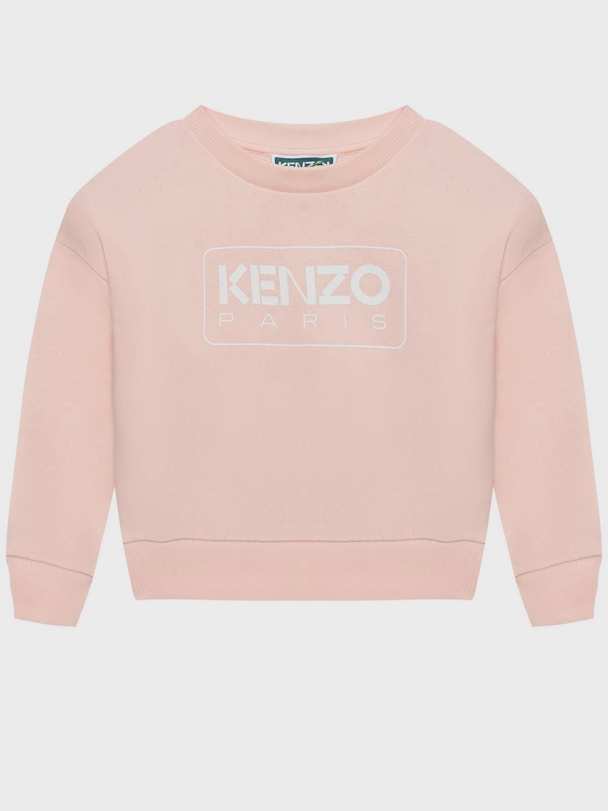 KENZO | Свитшот с логотипом на груди, светло-розовый KENZO