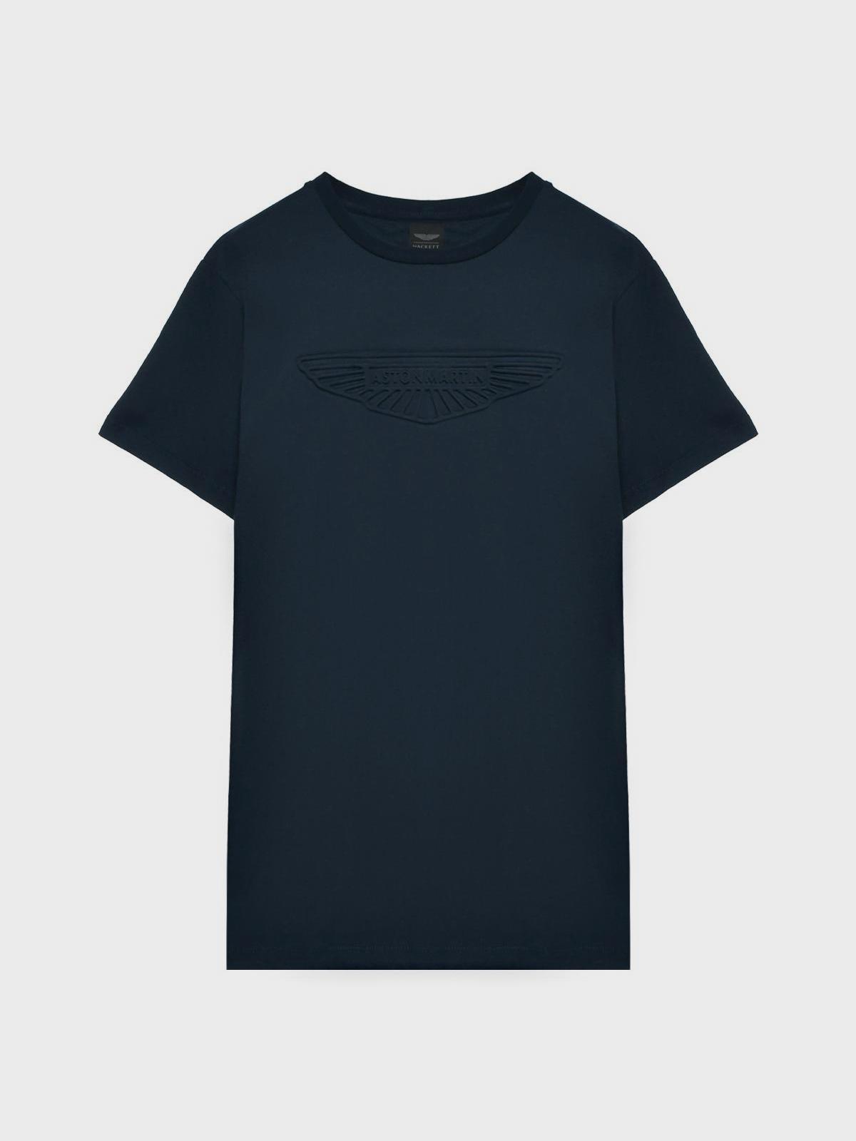 Hackett London | Футболка синяя рельефный лого в тон Hackett London