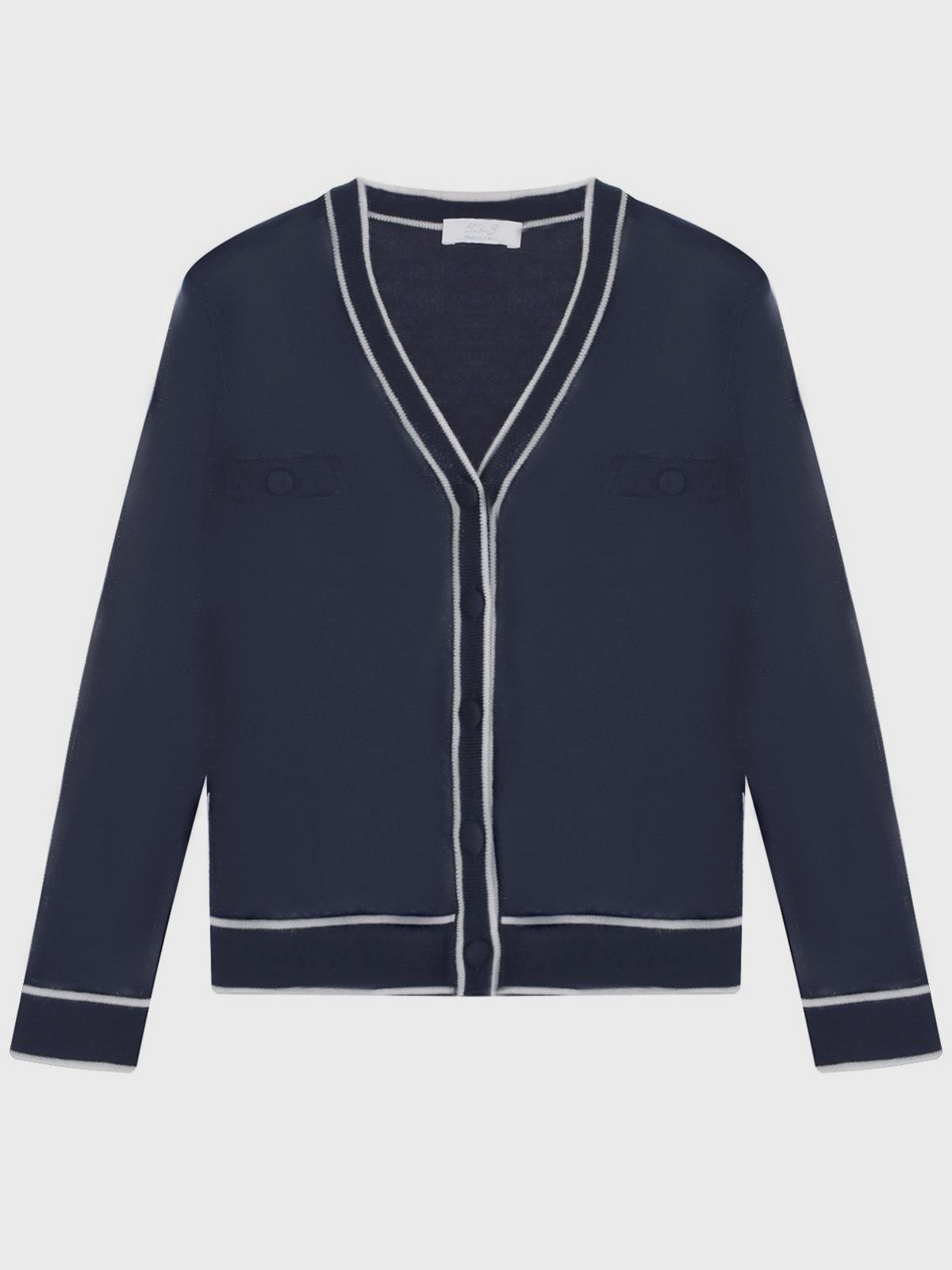 Ella B | Синий кардиган с белым кантом Ella B