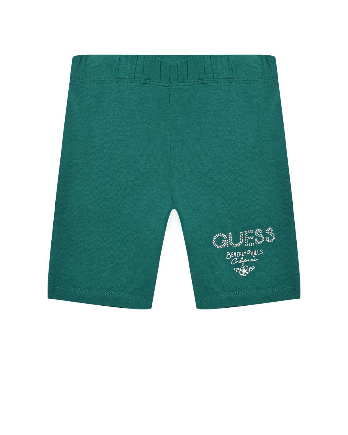 Велосипедки с лого, зеленые Guess