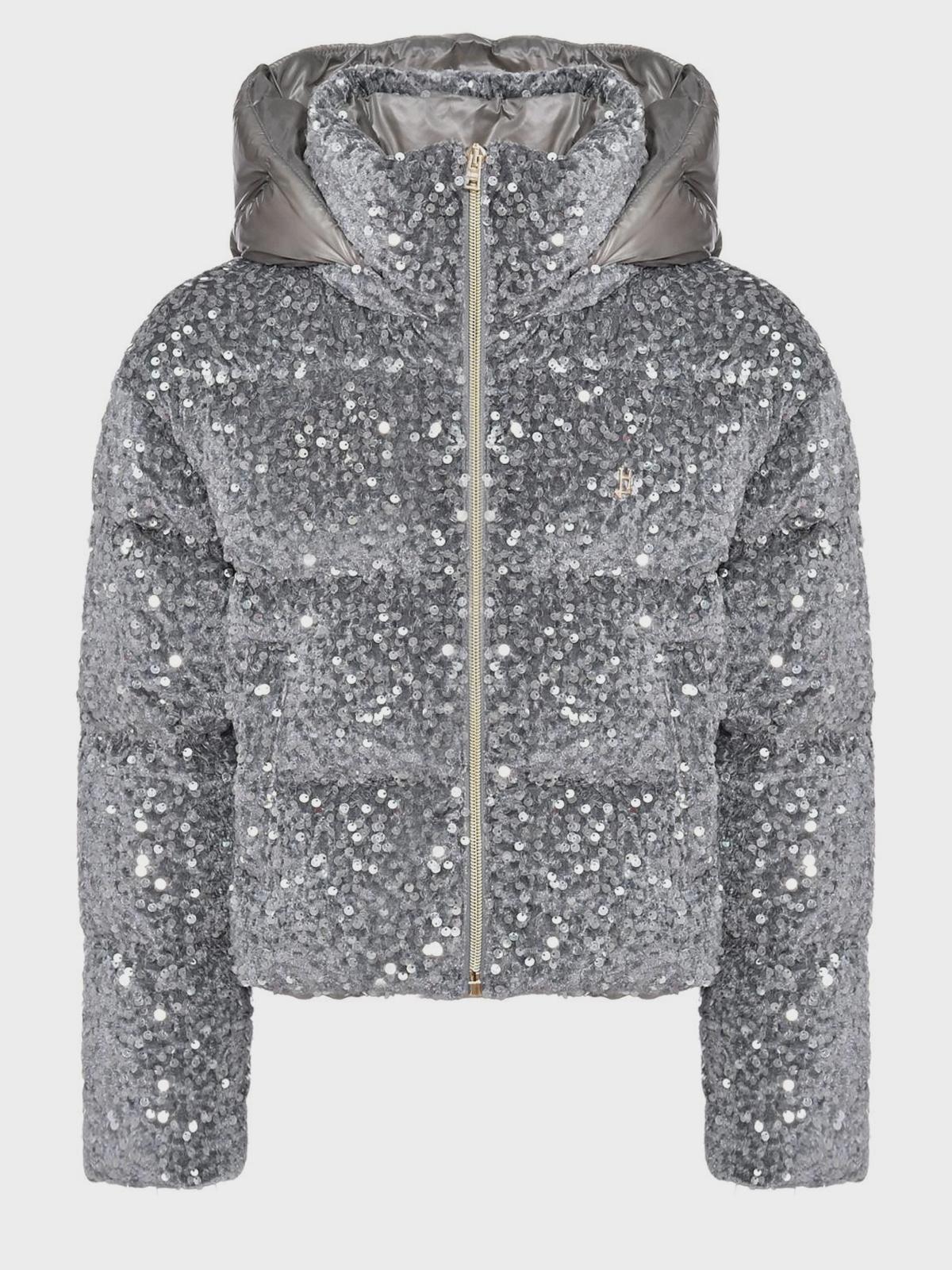 Herno | Куртка с серебристыми пайетками Herno