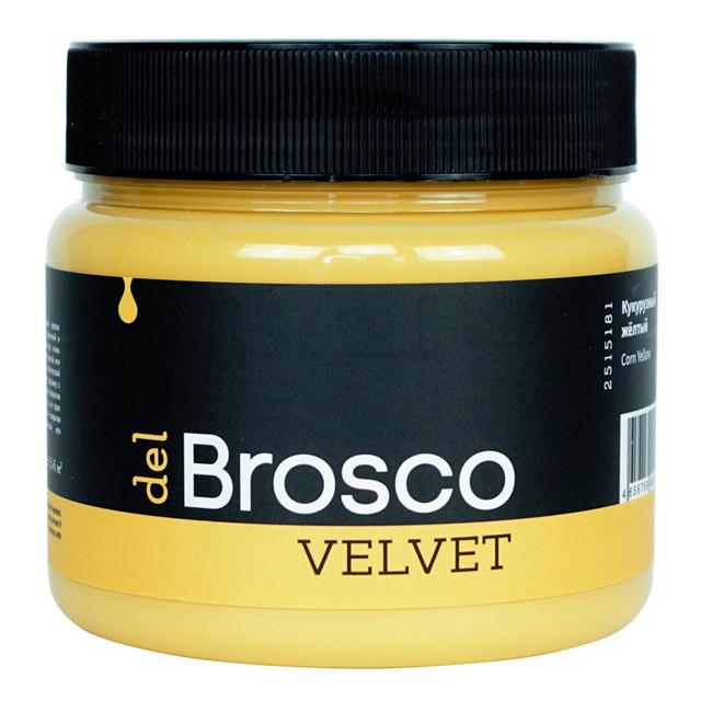 DEL BROSCO | краска акриловая DEL BROSCO Velvet интерьерная 0,4л желтая, арт.2515181