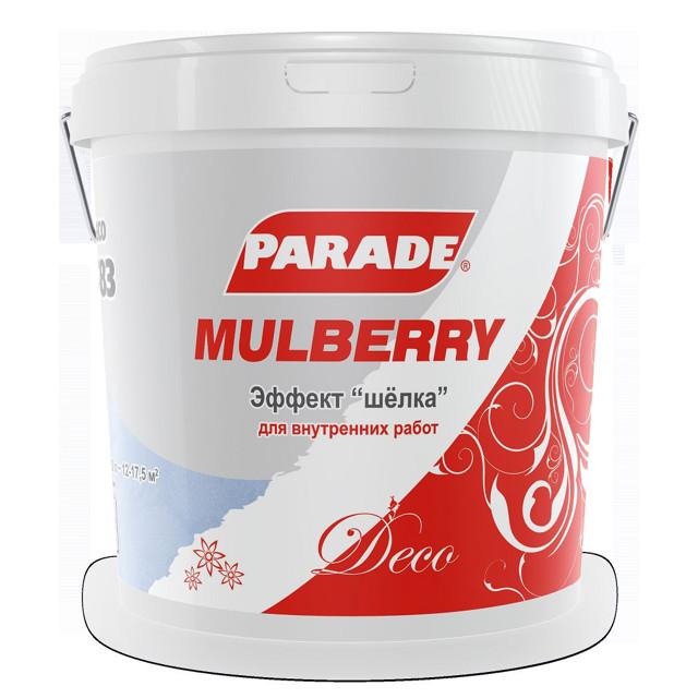 покрытие декоративное PARADE Deco mulberry 3,6кг cеребристо-перламутровое, арт.9591604