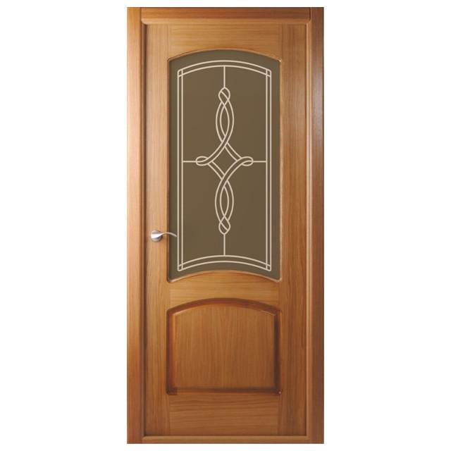 полотно дверное BELWOODDOORS Наполеон Дуб стекло мателюкс бронза рис. 52 200х80см шпон