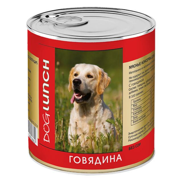 корм для собак DOG LUNCH говядина 750г