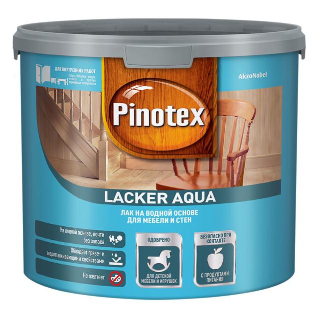 лак для стен и мебели PINOTEX Lacker Aqua 2,7л матовый, арт.5254106