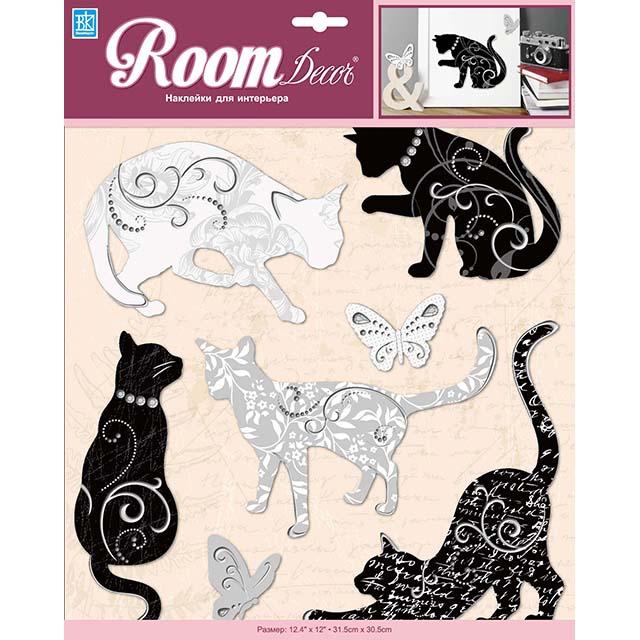 наклейка ROOMDECOR Кошечки 30,5х31,5см, арт.PSA 6714