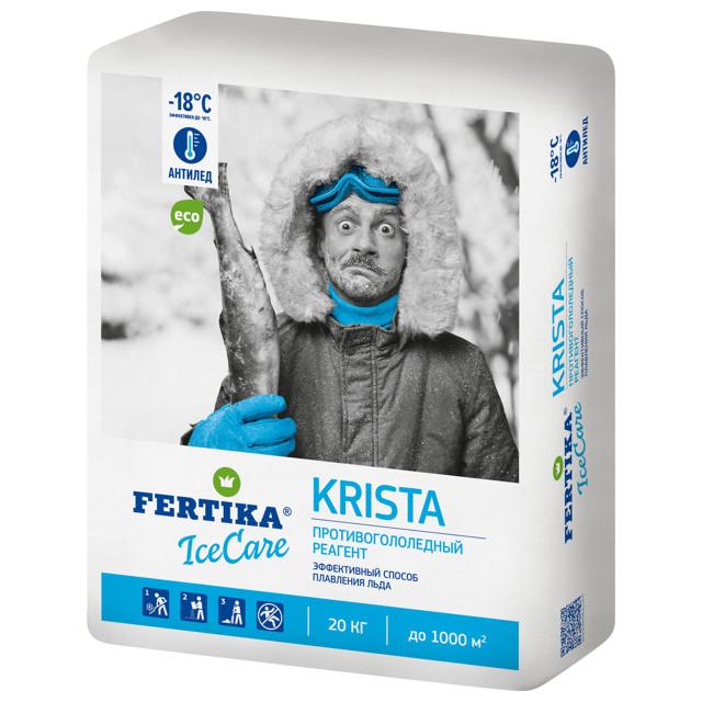 реагент противогололедный FERTIKA IceCare KRISTA 20кг