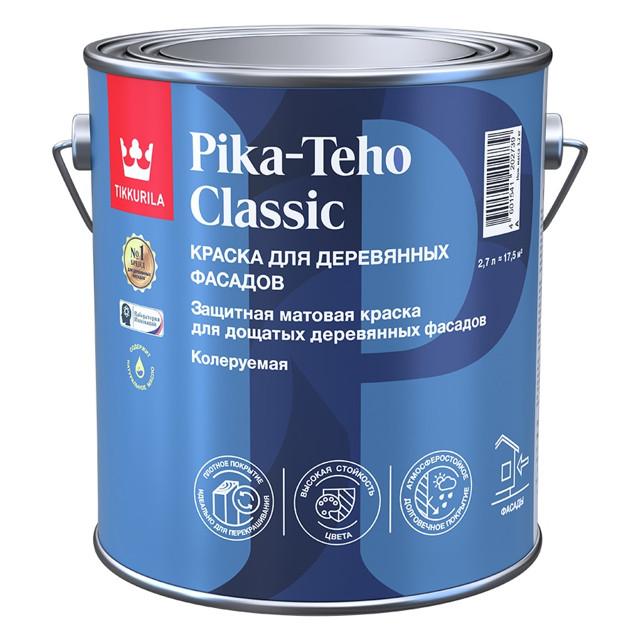 краска акрилатная фасадная TIKKURILA Pika-Teho Classic база A 2,7л белая, арт.700014060