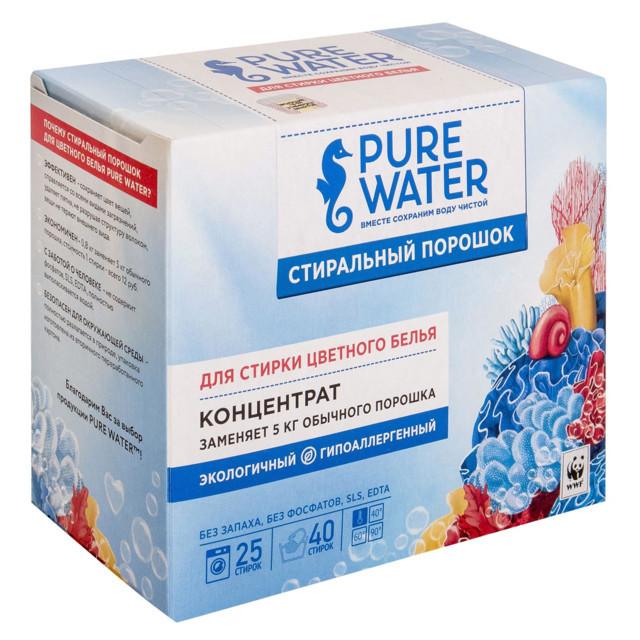 PURE WATER | порошок стиральный PURE WATER для цветного белья 800г концентрат