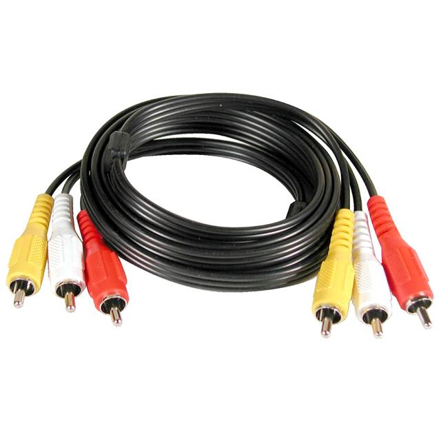 кабель 3RCA-3RCA GODIGITAL 3808-30 штекер-штекер 3,0м черн.