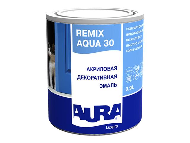 эмаль акриловая AURA LUXPRO REMIX AQUA 30 0,9л, арт.4607003915780