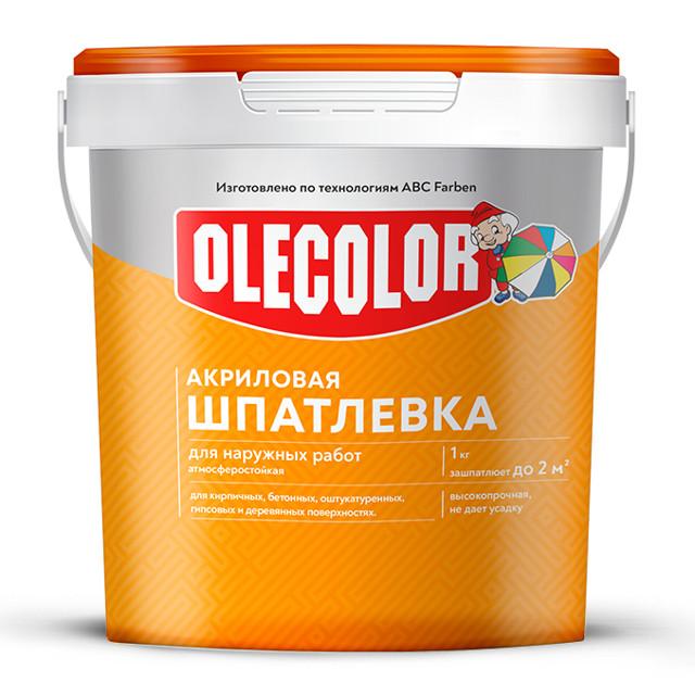 шпатлевка для наружных работ OLECOLOR готовая 1,6кг, арт.4300000131