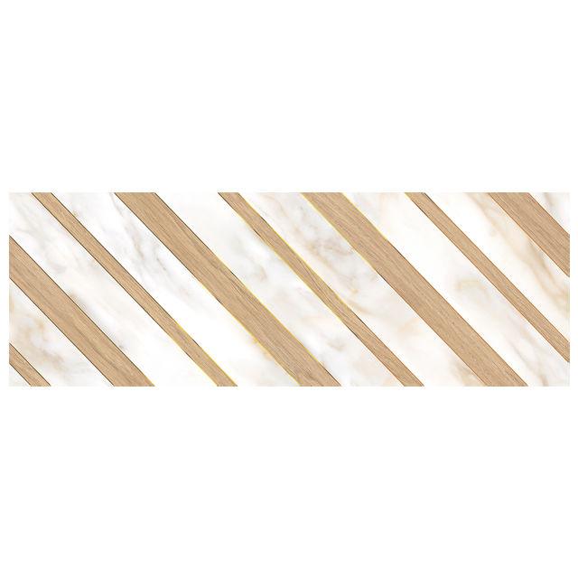 ELETTO | декор настенный ELETTO Calacatta Oro Chevron 24,2х70 дерево