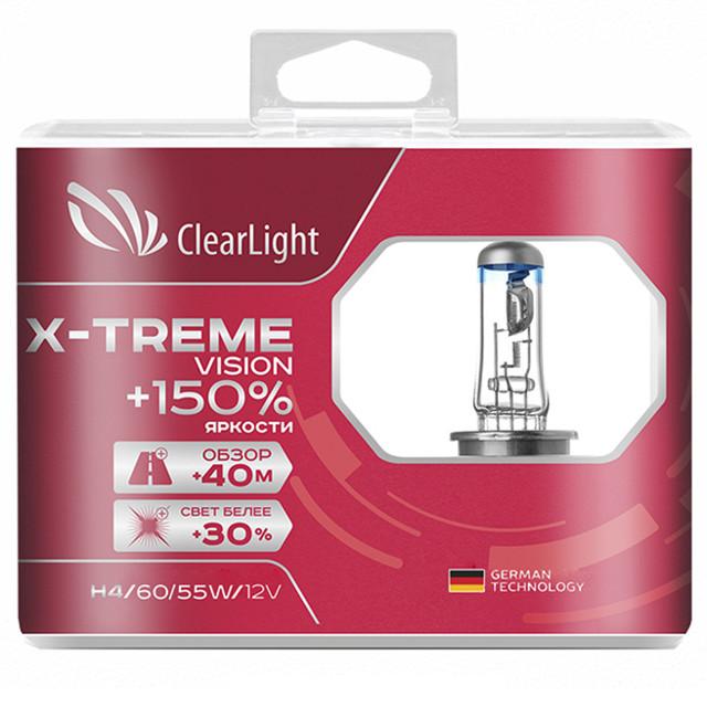 комплект ламп H4 X-treme Vision +150% Light 12В 55Вт 2шт