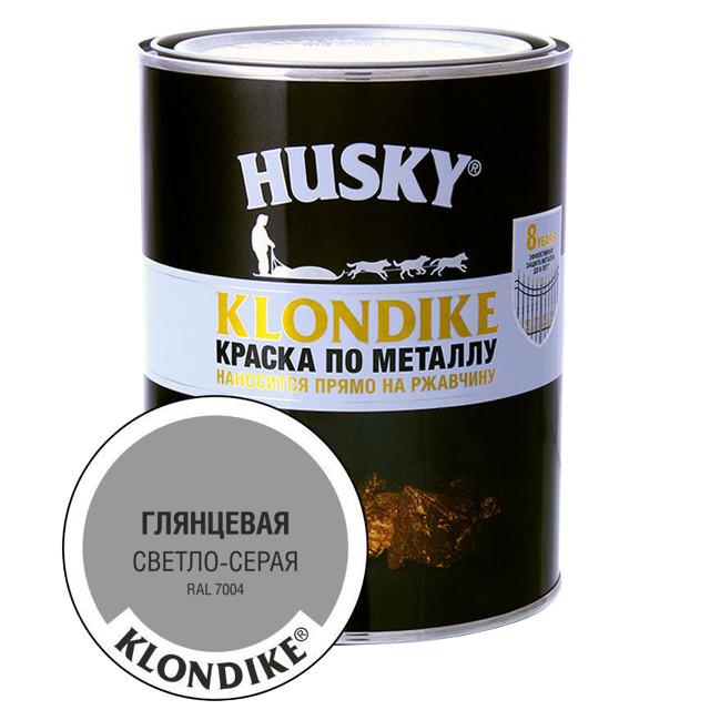 краска алкидная HUSKY-KLONDIKE по ржавчине 0,9л RAL 7004 светло-серая, арт.25704