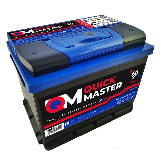 QUICK MASTER | аккумулятор автомобильный QUICK MASTER SP 6СТ-60 R- 480А