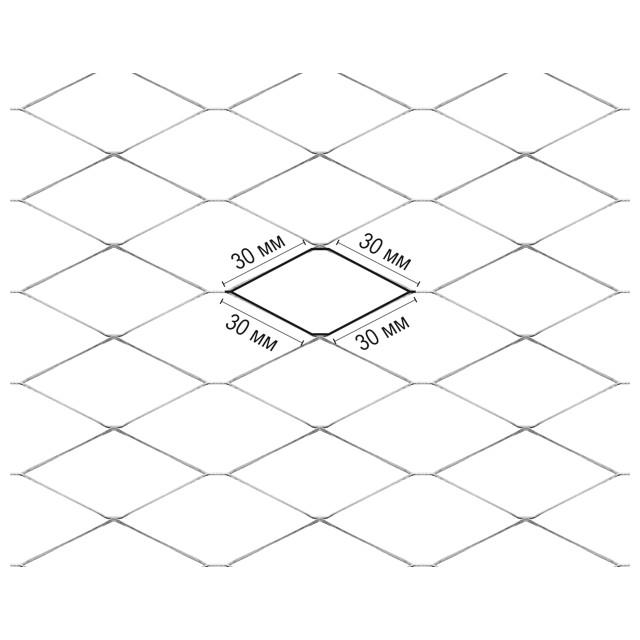 сетка металлическая ШТРЕК оцинкованная 30х30мм 1х15м