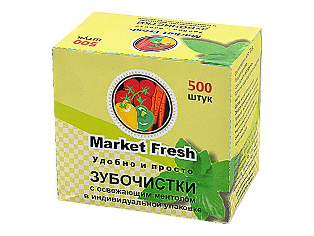 зубочистки Market Fresh 500шт с ментолом в индивидуальной упаковке