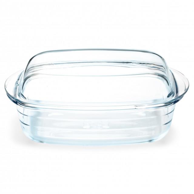 утятница PYREX Essentials 6,5л 38х22х11см с крышкой жаропрочное стекло