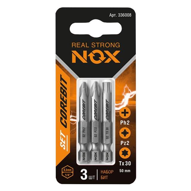 набор бит NOX 3 предмета PH1/ PZ2/ TORX 30-50