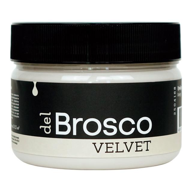 DEL BROSCO | краска акриловая DEL BROSCO Velvet интерьерная 0,25л серая, арт.2504168