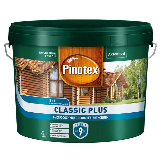 средство деревозащитное PINOTEX Classic Plus 9л бесцветное, арт.5727924