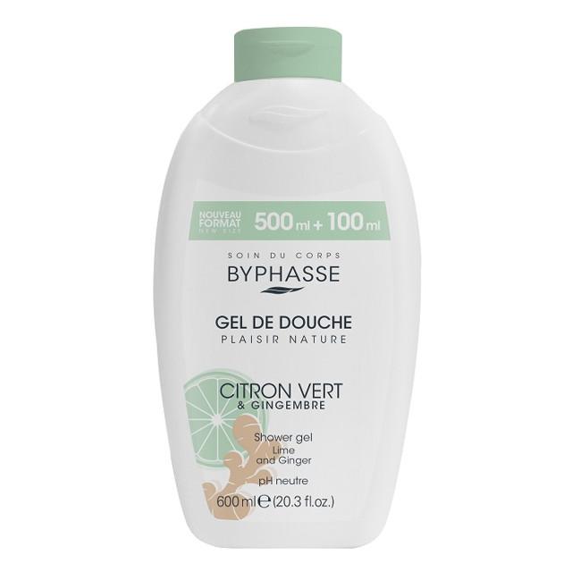 гель для душа BYPHASSE Lime and Ginger 600мл